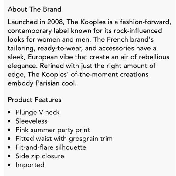 THE KOOPLES PARIS 100% Silk Pink Summer Party Midi Dress - Picture 8 of 16